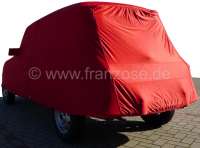 Renault - Autocover in rot, für Renault R4. Kunstfaser, luftdurchlässig, staubbindend. Speziell f
