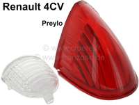 Renault - 4CV, Blinkergläser Preylo (bestehend aus 1x rot + 1x klar), für die C-Säule. Passend f