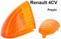 Renault - 4CV, Blinkergläser Preylo (bestehend aus 2x orange), für die C-Säule. Passend für Rena