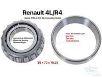 Renault - Differential Lager. Aussendurchmesser: 72mm. Innendurchmesser: 35mm. Bauhöhe: 18,5mm. Pas