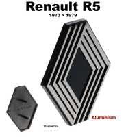 renault embleme r5 emblem motorhaube aluminium phase 1 P87972 - Bild 1