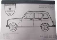 Renault - Ersatzteilkatalog, Nachdruck. Passend für Renault R4, bis Baujahr 1974. R1120, R1123, R21