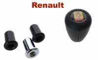 Renault - R8/R10/Dauphine, Schaltknauf mit Renault Emblem. Gewinde M12x1,75mm. Mit Adapter für die 