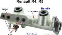 renault hauptbremszylinder r4r5 zweikreisbremsanlage bremssystem bendix scheibenbremse vorne fr r4 P84074 - Bild 1