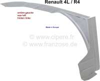 Renault - R4, Innenkotflügel hinten, Reparaturblech links. Das ist die äußere umlaufende Kante! A