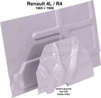 Renault - R4, Innenkotflügel hinten links, Reparaturbleche an der Vorderseite + Verstärkungsblech.