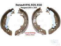 Peugeot - Bremsbacken hinten. Bremssystem: Lucas-Girling. Passend für Renault R16, R20, R30. Peugeo