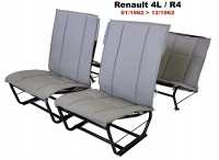 renault komplette sitzbezuege saetze r4 sitzbankbezuege vorne hinten als ersatz defekten farbe grau piedra P88870 - Bild 1