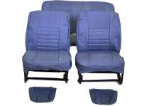 Renault - R4, Sitzbezüge vorne + hinten (als Ersatz für die defekten Sitzbezüge), in Jeans Optik.