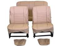 Renault - R4, Sitzbezüge vorne + hinten (als Ersatz für die defekten Sitzbezüge), aus Kunstleder.