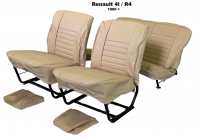 renault komplette sitzbezuege saetze r4 vorne hinten als ersatz defekten kunstleder farbe beige P88862 - Bild 1