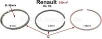 Renault - R4/R5, Kolbenringe, für 1 Kolben. Passend für Renault R4 + R5. Bohrung: 65,0mm. Hubraum: