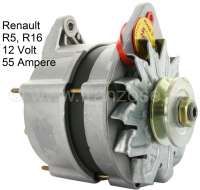 Renault - Lichtmaschine, 12 Volt, 55 Ampere. Einbaulage: 60°. Externer Lichtmaschinenregler. Befest