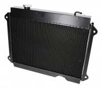 Renault - R8, Kühler (Neuteil). Passend für Renault R8. Durchmesser Anschluss Schlauch oben: 35mm,