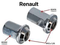 Renault - Radmutter, passend für Luxus Modelle R16TX, R12, R15, R17, R18, R20, R30 usw.. Gewinde: M