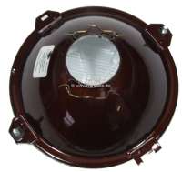 Citroen-2CV - R4, Scheinwerfer rund, ohne Standlicht. Konkav (nach innen gewölbtes Glas). Lampenfassung