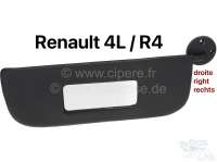 Alle - R4, Sonnenblende rechts. Farbe: schwarz. Passend für Renault R4.
