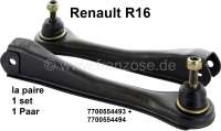 Alle - R16, Spurstange links + rechts (1 Set). Passend für Renault R16. Or. Nr. 7700554493 + 770