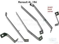 R4, Stoßstangenhalter vorne (6 Teile). Farbe: Metall schwarz lackiert.  Passend für Renault R4. Made in Germany.