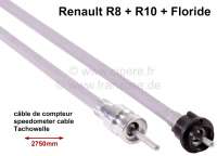 Renault - Tachowelle, 2750mm lang. Passend für Renault R8 + R10, Floride. Beidseitig Vierkant 3x3mm