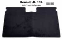 R4, Kofferraummatte Renault R4. Velour dunkelgrau (gris foncé), hellgrau (gris