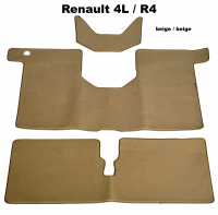 renault teppichsaetze fussmatten r4 teppichsatz velour exellence beige beiger einfassung vorne hinten P88895 - Bild 1