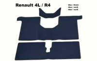 renault teppichsaetze fussmatten r4 teppichsatz velour exellence dunkelblau bleu marine weisser blanc kunstleder P88896 - Bild 1