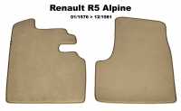 renault teppichsaetze fussmatten r5 alpine fussmattensatz vorne velour exellence links rechts beige P88884 - Bild 1