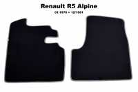 renault teppichsaetze fussmatten r5 alpine fussmattensatz vorne velour exellence links rechts dunkelgrau P88885 - Bild 1
