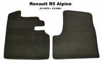 renault teppichsaetze fussmatten r5 alpine fussmattensatz vorne velour exellence links rechts hellgrau P88886 - Bild 1