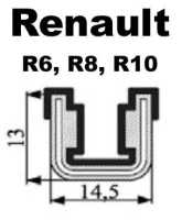 renault tueren vorne hinten anbauteile r6r8r10 fenterfuehrung profil P87305 20260520164020 - Bild 1