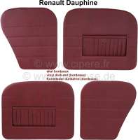 Renault - Dauphine, Türverkleidungen Satz (4 Stück). Farbe: Kunstleder dunkelrot (Bordeaux), mit K