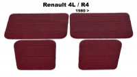 renault tuerverkleidungen r4 tuerverkleidung 4 kunstleder farbe dunkelrot bordeaux 1980 P88856 - Bild 1