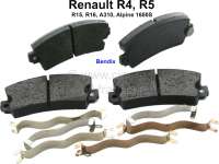 Alle - Bremsklötze vorne (1 Satz). Bremssystem: Bendix. Passend für Renault R4, R5, R16, R15, A