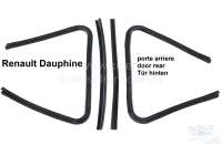 Alle - Dauphine, Gummisatz Dreiecksfenster, für beide Türen hinten. Passend für Renault Dauphi