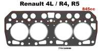 Renault - R4/R5, Zylinderkopfdichtung. Motor: 680, 800 B1B, 839. Passend für Renault R4 (845cc), vo