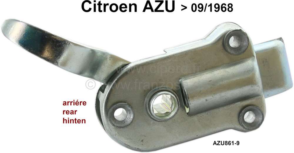 Citroen-2CV - AZU, door lock rear inside, for the tail gates. Suitable for AZU tail gate, to year of con