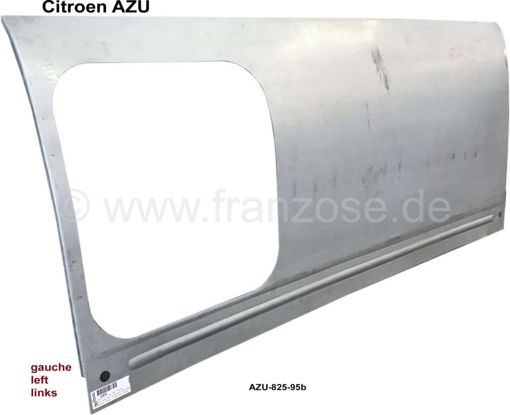 Citroen-2CV - AZU, side panel on the left (casing body), for 1 window. Suitable for Citoen AZU. Reproduc