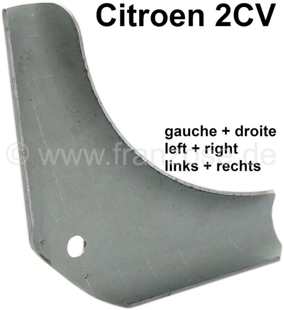Citroen-2CV - 2CV, B-Support gusset sheet plate. Connection B-support to roof pillar. Suitable for Citro