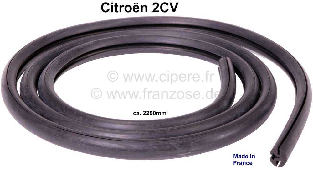 Citroen-2CV - 2CV, back window seal for inclination sealing trim (delivery without inclination sealing t
