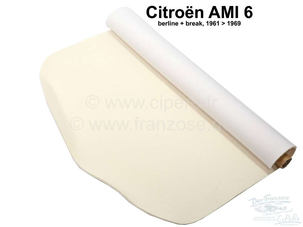 Citroen-2CV - Inside roof lining (woolly surface), laminated (lined) with foam. Suitable for Citroen AMI