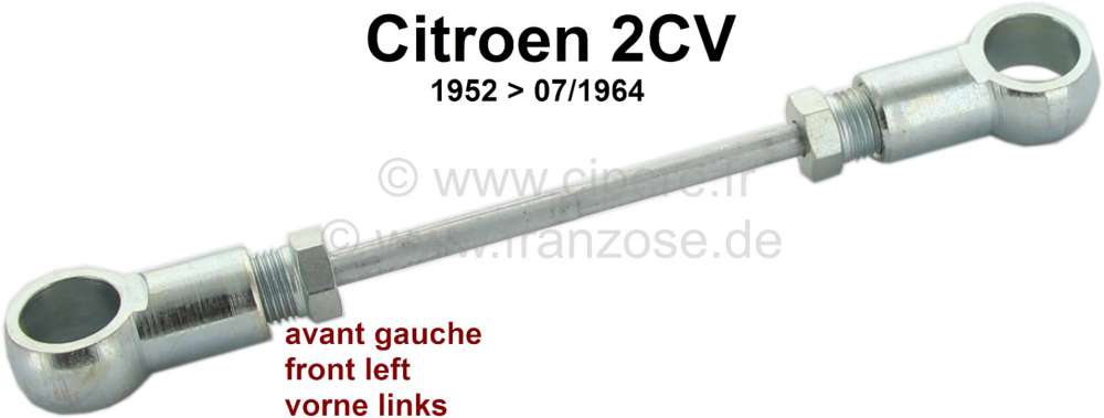 Citroen-2CV - Brake line, suitable for Citroen 2CV, of year of construction 1952 to 07/1964. Connection 
