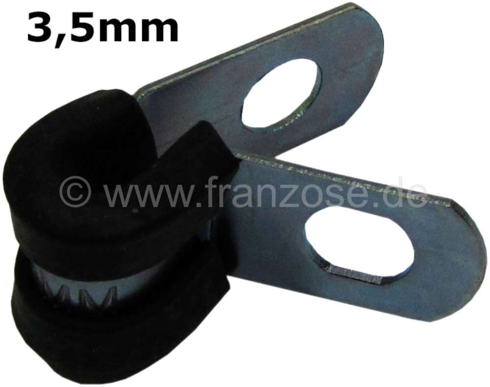Citroen-DS-11CV-HY - Hydraulic + brake pipe handle made of metal. The fixture has a rubber lining and is to att