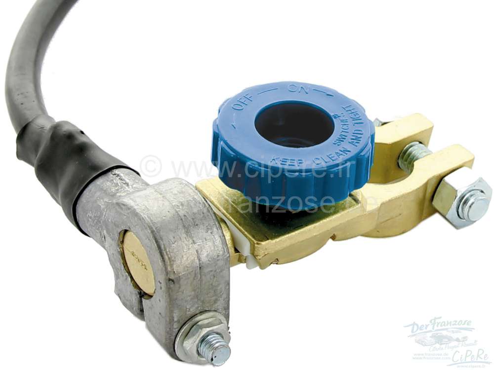 Alle - Battery pole switch. Just release knurled head bolt to stop current circuit.It can be very