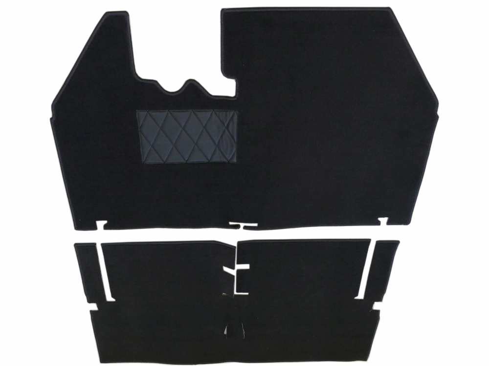 Citroen-2CV - Carpet set. Suitable for Citroen AMI6 + AMI8. In front + rear. Color: dark grey