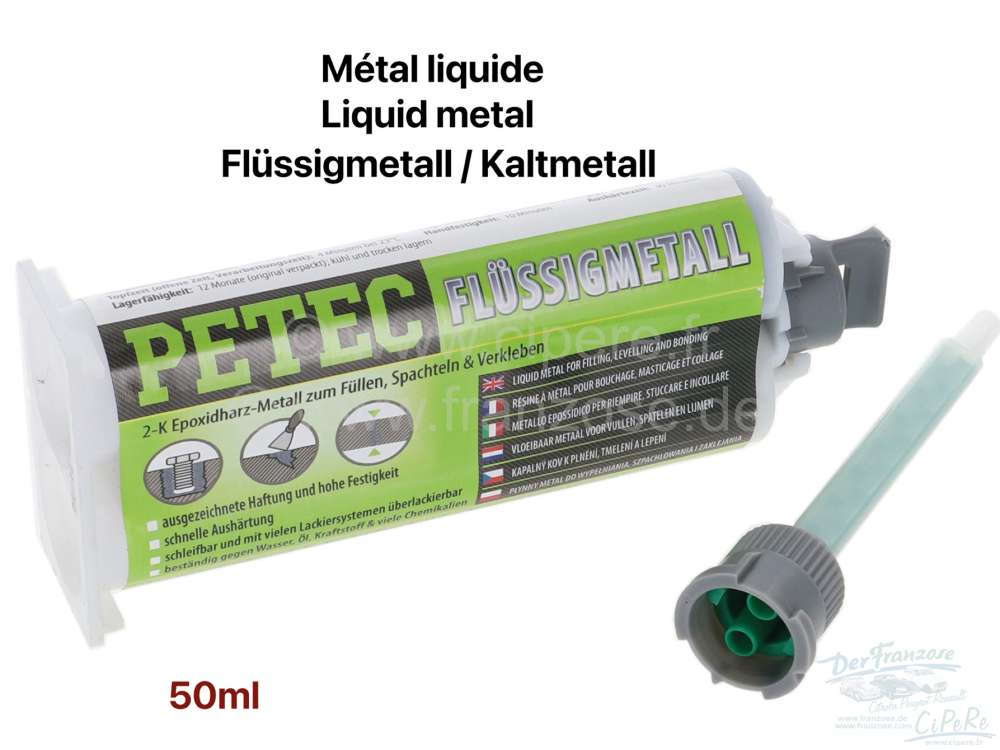 Renault - Liquid metal 50ml. It is called liquid metal or cold metal. But the correct name is 2-comp