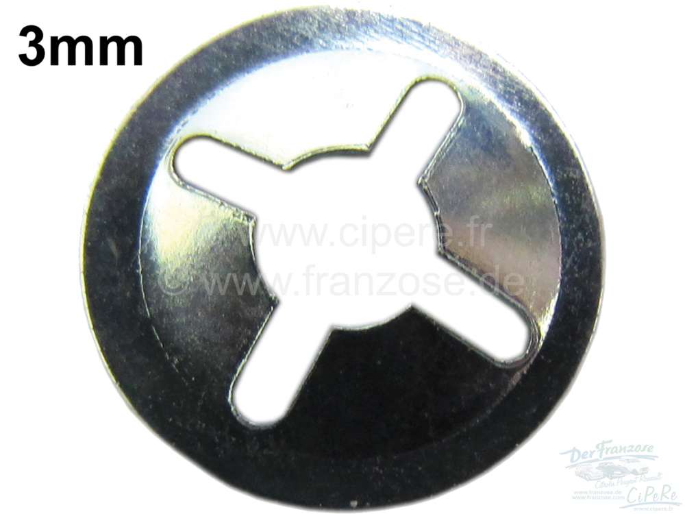 Alle - Retaining tie-clip for emblems. Suitable for 3mm  pins. Per piece!