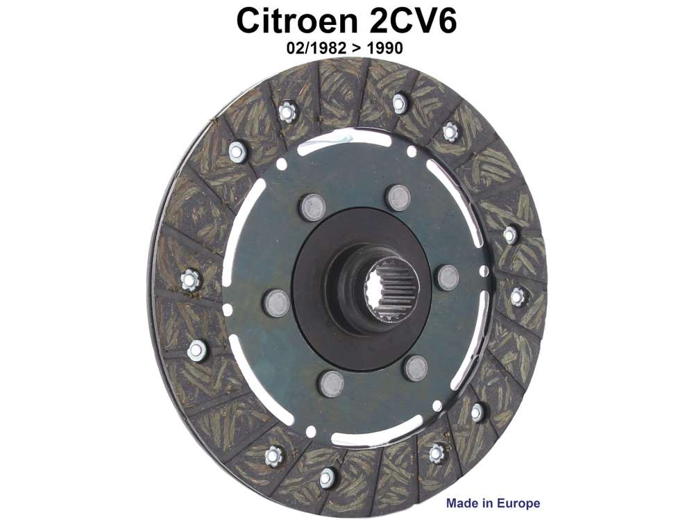 Citroen-2CV - Clutch disk starting from 02/1982. Suitable for Citroen 2CV6.