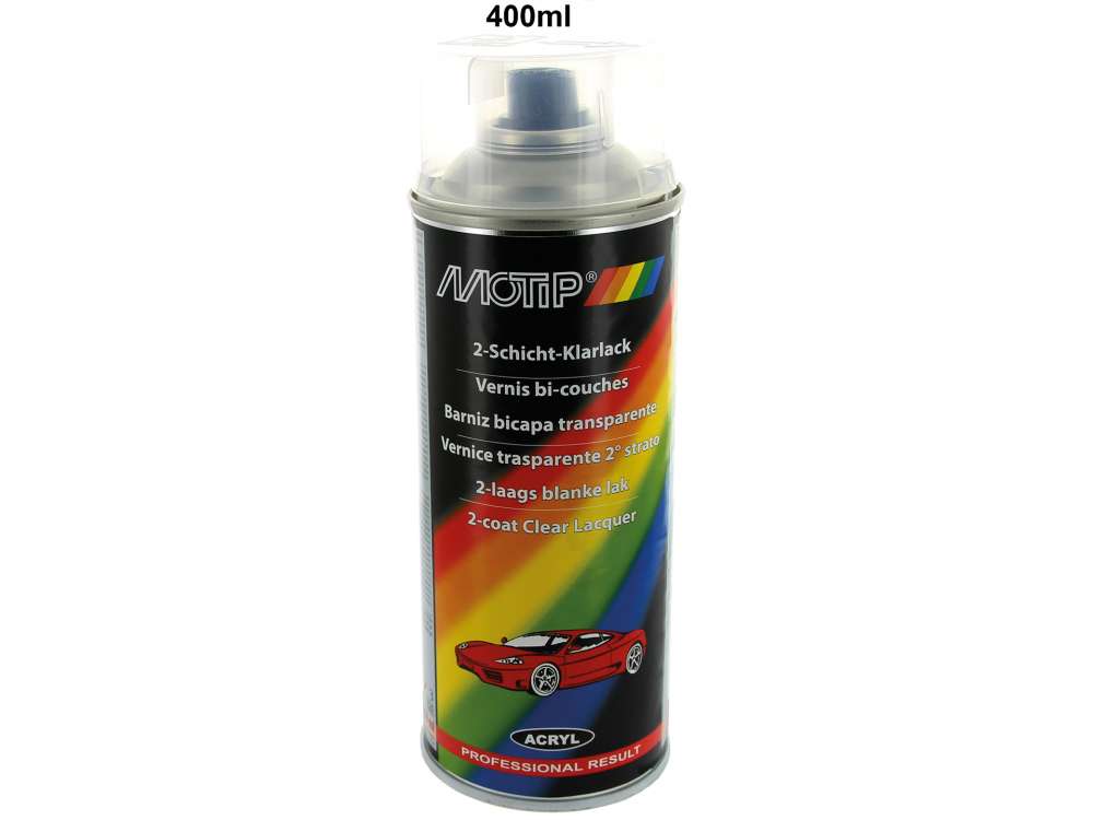 Peugeot - clear coat 400ml spray can. In case of metallic paint always paint an additional layer of 