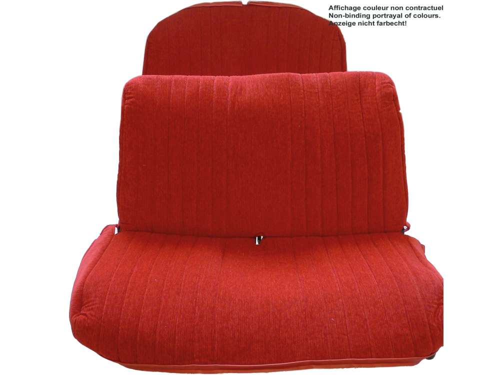Citroen-2CV - Seat bench cover 2CV AZAM, seat bench front + rear (asymmetrical, the back rests have 2 sq